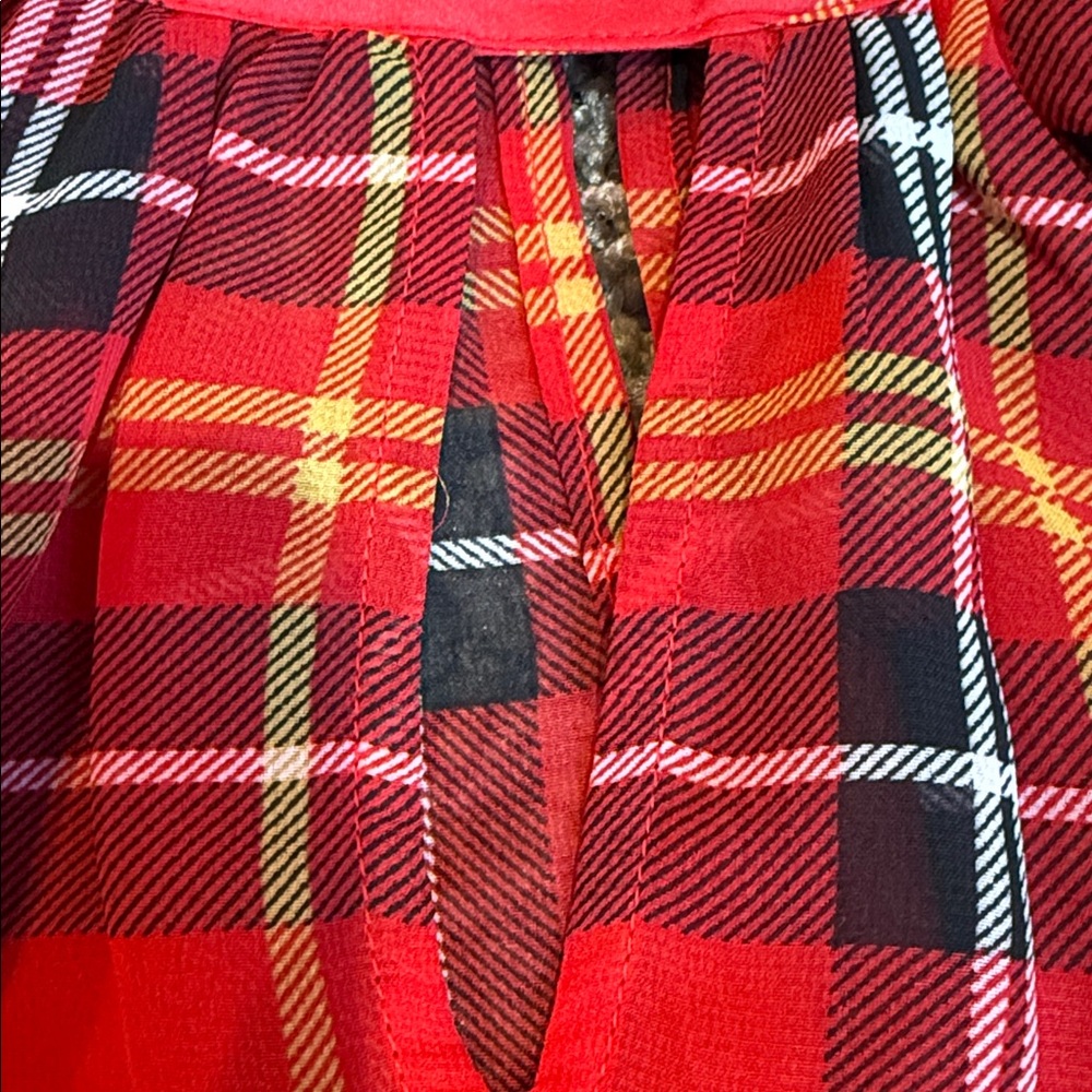 New York & Company Plaid Blouse (XL). - Picture 6 of 10